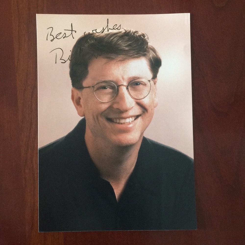 Bill Gates Pen Hand Signed Photo